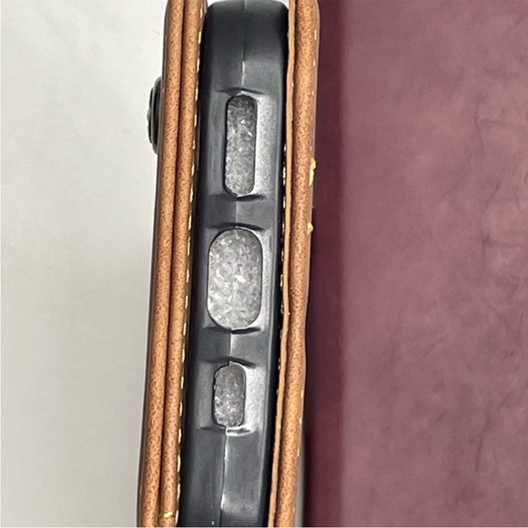 🔥 iPhone 12 high quality tan suede wallet case - Picture 13 of 14